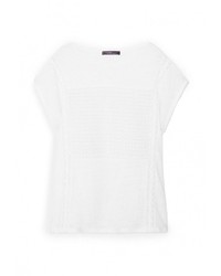 Женская белая футболка с круглым вырезом от Violeta BY MANGO
