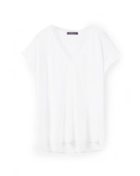 Женская белая футболка с круглым вырезом от Violeta BY MANGO