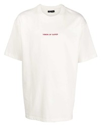 Мужская белая футболка с круглым вырезом от Vision Of Super