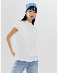 Женская белая футболка с круглым вырезом от Weekday
