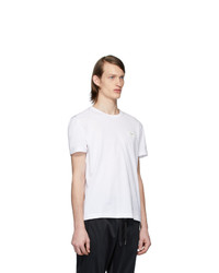 Мужская белая футболка с круглым вырезом от Dolce and Gabbana