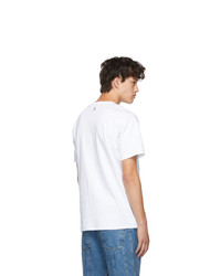 Мужская белая футболка с круглым вырезом от Mugler