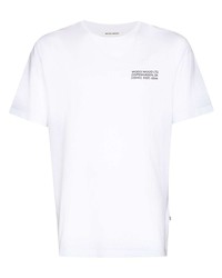 Мужская белая футболка с круглым вырезом от Wood Wood