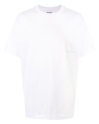 Мужская белая футболка с круглым вырезом от Wooyoungmi
