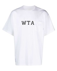 Мужская белая футболка с круглым вырезом от WTAPS