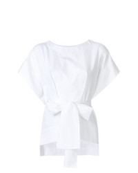 Женская белая футболка с круглым вырезом от Xacus