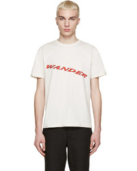 Мужская белая футболка с круглым вырезом от Yang Li