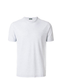 Мужская белая футболка с круглым вырезом от Zanone