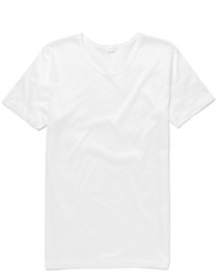 Мужская белая футболка с круглым вырезом от Zimmerli