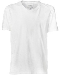 Мужская белая футболка с круглым вырезом