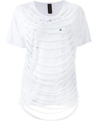 Женская белая футболка с пайетками от Miharayasuhiro