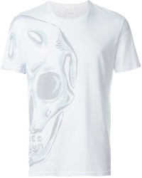 Мужская белая футболка с принтом от Alexander McQueen