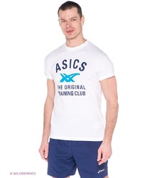 Мужская белая футболка с принтом от Asics