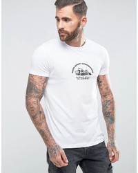 Мужская белая футболка с принтом от Asos