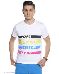 Мужская белая футболка с принтом от Baon