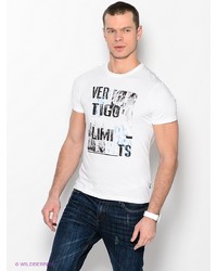 Мужская белая футболка с принтом от Baon