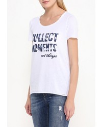 Женская белая футболка с принтом от BOSS ORANGE