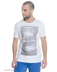 Мужская белая футболка с принтом от Brunotti