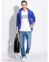 Мужская белая футболка с принтом от Calvin Klein