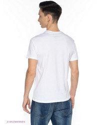 Мужская белая футболка с принтом от Conver