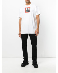 Мужская белая футболка с принтом от Givenchy