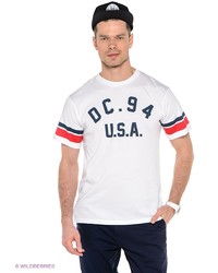 Мужская белая футболка с принтом от DC Shoes