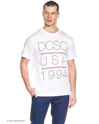 Мужская белая футболка с принтом от DC Shoes