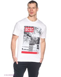 Мужская белая футболка с принтом от DC Shoes