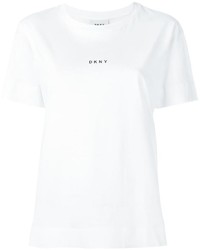 Женская белая футболка с принтом от DKNY