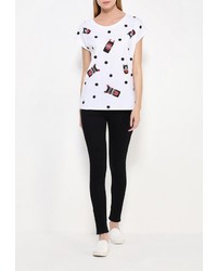 Женская белая футболка с принтом от Elisa Immagine