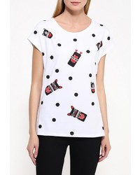 Женская белая футболка с принтом от Elisa Immagine