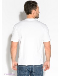 Мужская белая футболка с принтом от F5