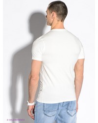 Мужская белая футболка с принтом от F5