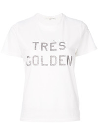 Женская белая футболка с принтом от Golden Goose Deluxe Brand