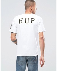 Мужская белая футболка с принтом от HUF