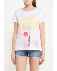 Женская белая футболка с принтом от Incity