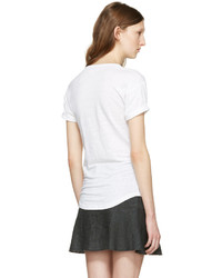 Женская белая футболка с принтом от Etoile Isabel Marant