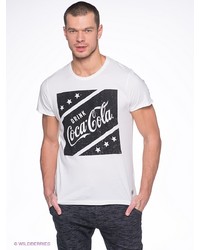 Мужская белая футболка с принтом от Jack & Jones