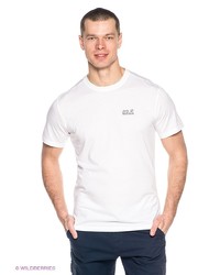 Мужская белая футболка с принтом от Jack Wolfskin