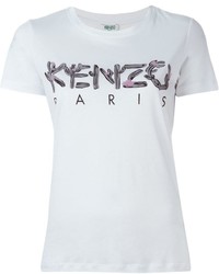 Женская белая футболка с принтом от Kenzo