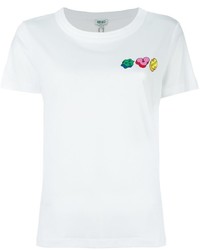 Женская белая футболка с принтом от Kenzo