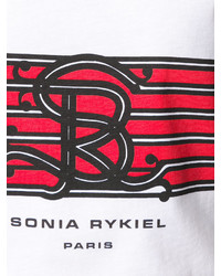 Женская белая футболка с принтом от Sonia Rykiel