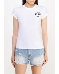 Женская белая футболка с принтом от LOST INK