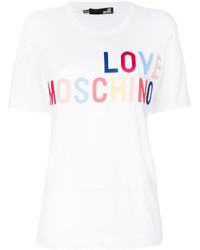 Женская белая футболка с принтом от Love Moschino