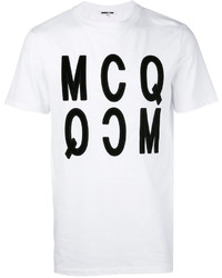 Мужская белая футболка с принтом от McQ