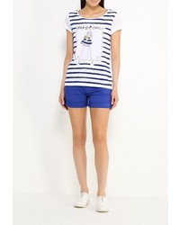 Женская белая футболка с принтом от Morgan