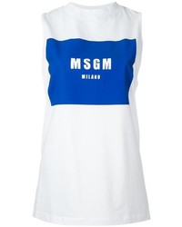 Женская белая футболка с принтом от MSGM