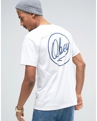 Мужская белая футболка с принтом от Obey