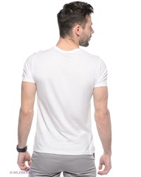 Мужская белая футболка с принтом от Oodji