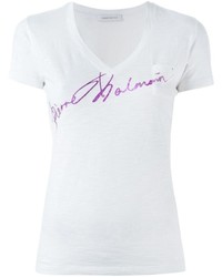 Женская белая футболка с принтом от PIERRE BALMAIN